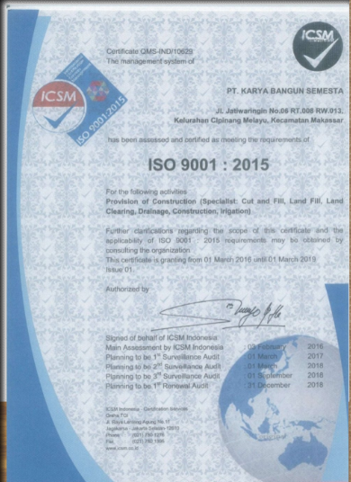 ISO 9001 : 2015